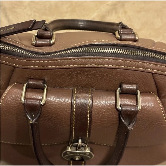 Dooney & Bourke Tan Leather Satchel - Picture 6 of 13